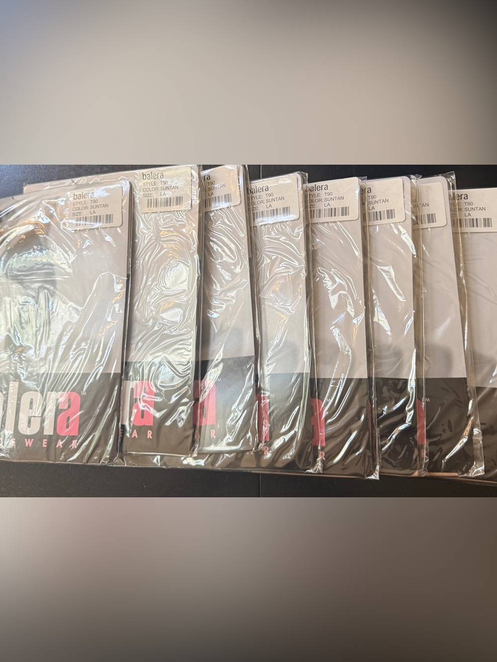 9 Pair - Balera Convertible Suntan Dance Tights - Adult Large